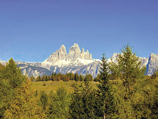 Le Tre Cime di Lavaredo dai pressi della Casera delle Armente di Pian dei Buoi